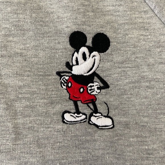 Disney Cropped Mickey Mouse Sweatshirt with Sleeve Stripes - Picture 3 of 10